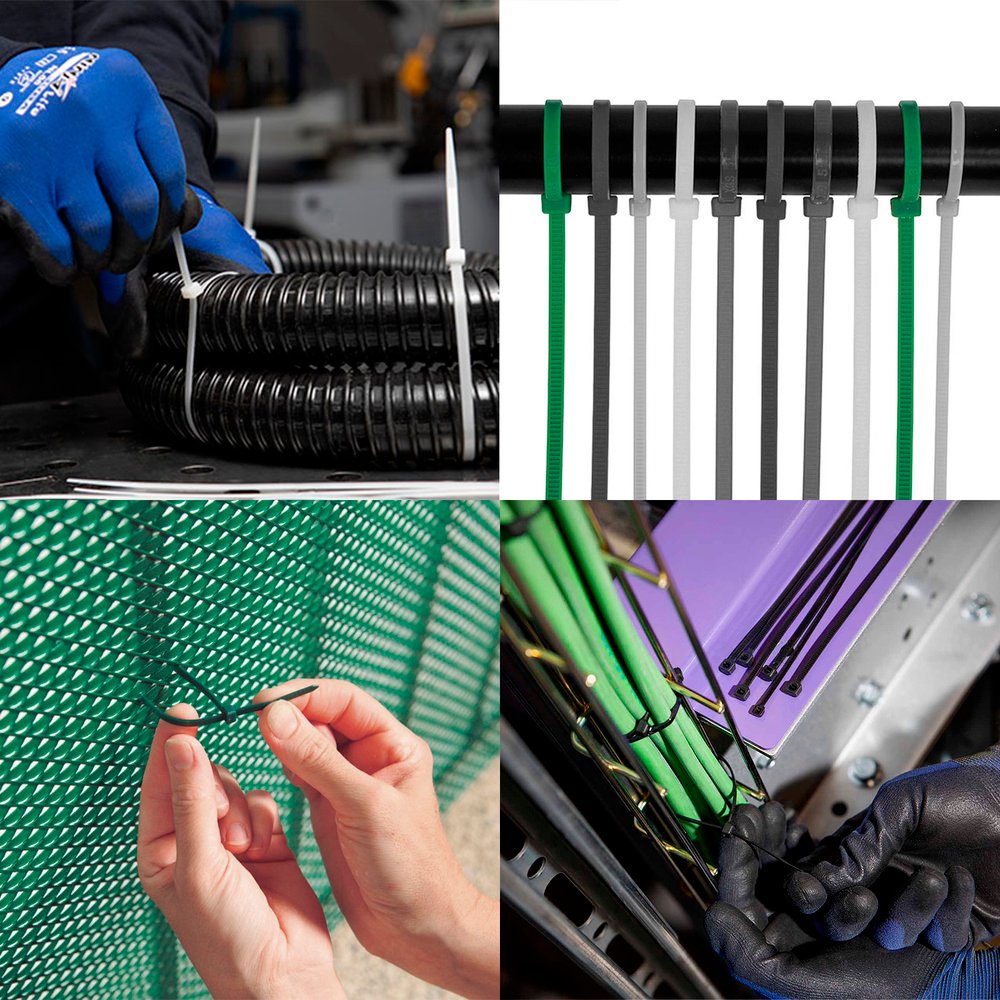 Brida Nylon 100%. Color Negro 2,5 x 160 mm. Bolsa 100 unidades. Abrazadera Plastico, Organizador Cables, Alta Resistencia - Imagen 6