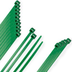 Brida Nylon 100%. Color Verde 2,5 x 100 mm. Bolsa 100 Unidades. Abrazadera Plastico, Organizador Cables, Alta Resistencia