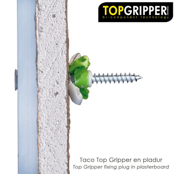 Cubo Tacos Topgripper Bimaterial Con Tornillos Ø 8 mm. 100 Piezas Taco Anclaje Universal, Taco Hormigon, Taco Pladur - Imagen 5