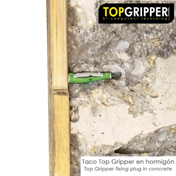 Cubo Tacos Topgripper Bimaterial Con Tornillos Ø 8 mm. 100 Piezas Taco Anclaje Universal, Taco Hormigon, Taco Pladur - Imagen 6