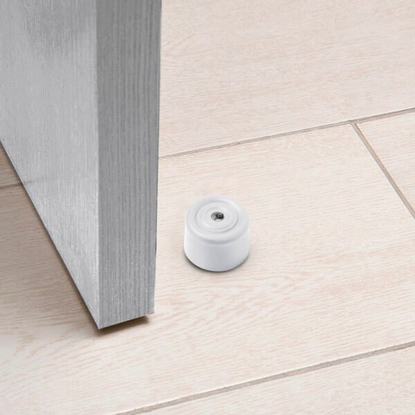 Tope Puerta Con Taco Nylon Blanco Blister 2 Piezas - Imagen 3