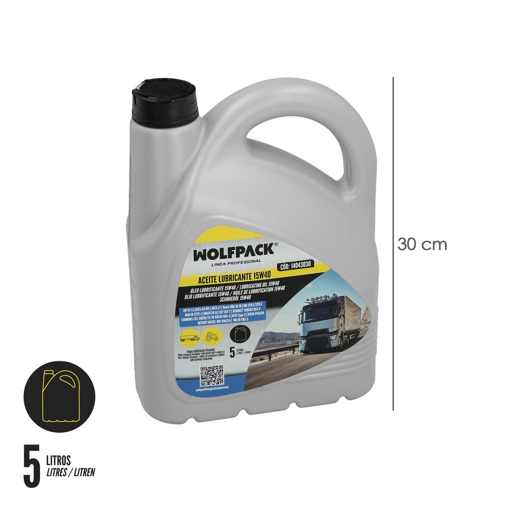 Aceite Lubricante 15w40 Vehículos Pesados 5 Litros. - Imagen 2