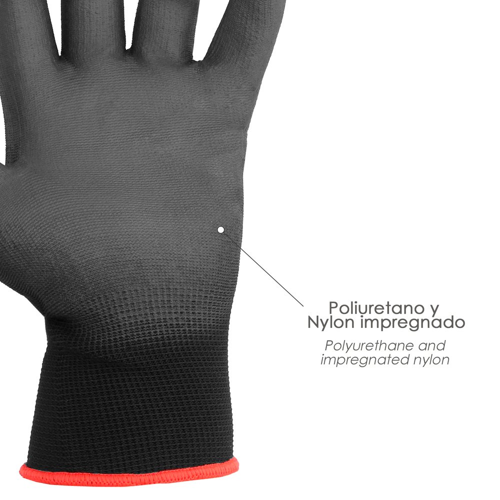 Guantes Poliuretano / Poliester Impregnado  7" (Par) - Imagen 2