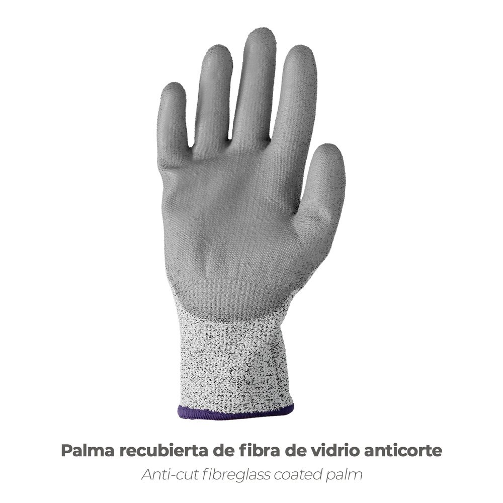 Guantes Anticorte Fibra De Vidrio Talla 11" - Imagen 2