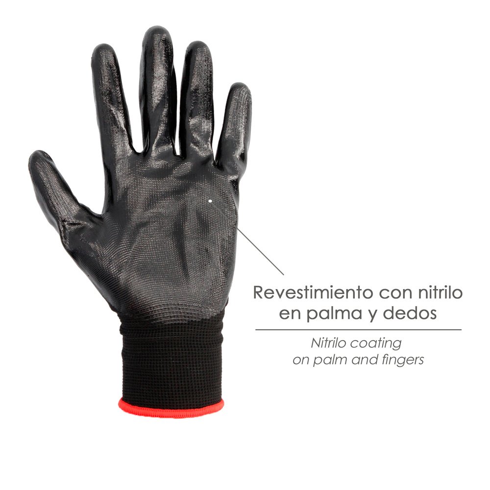 Guantes Nitrilo / Nylon Impregnado 9" (Par) - Imagen 2