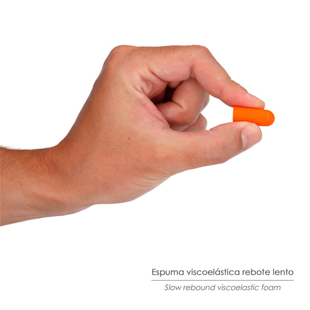 Tapón Espuma Pu Para Oídos Set 2 Tapones Snr 31 Db Trabajar, Dormir, Estudiar, Leer, Viajar, Ronquidos, Proteccion Auditiva. - Imagen 3