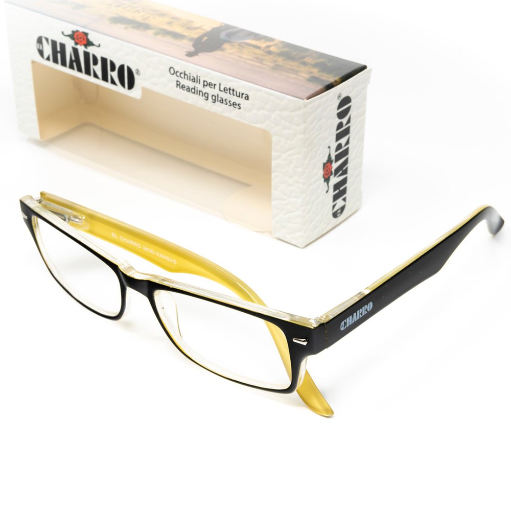 Gafas Lectura Kansas Negro / Amarillo. Aumento +2,0 Gafas De Vista, Gafas De Aumento, Gafas Visión Borrosa - Imagen 3