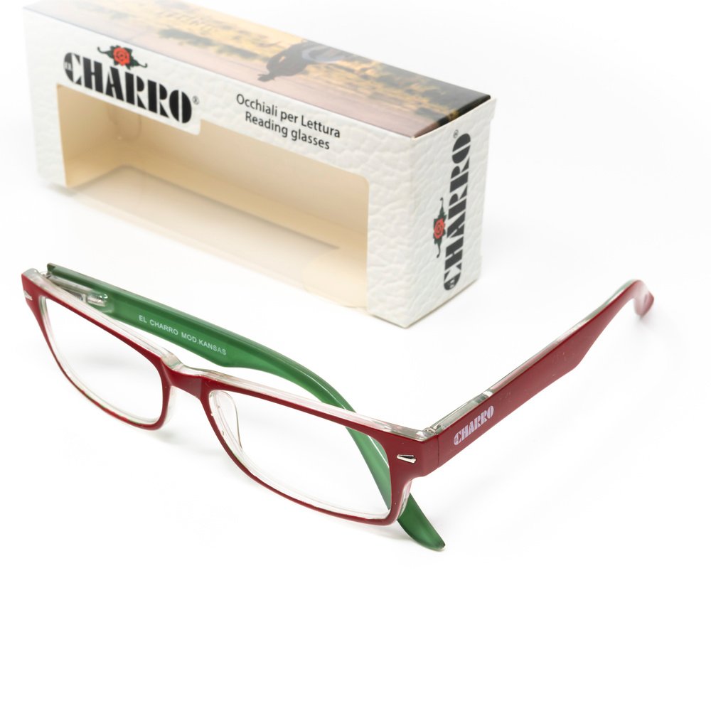 Gafas Lectura Kansas Rojo / Verde. Aumento +1,0 Gafas De Vista, Gafas De Aumento, Gafas Visión Borrosa - Imagen 3
