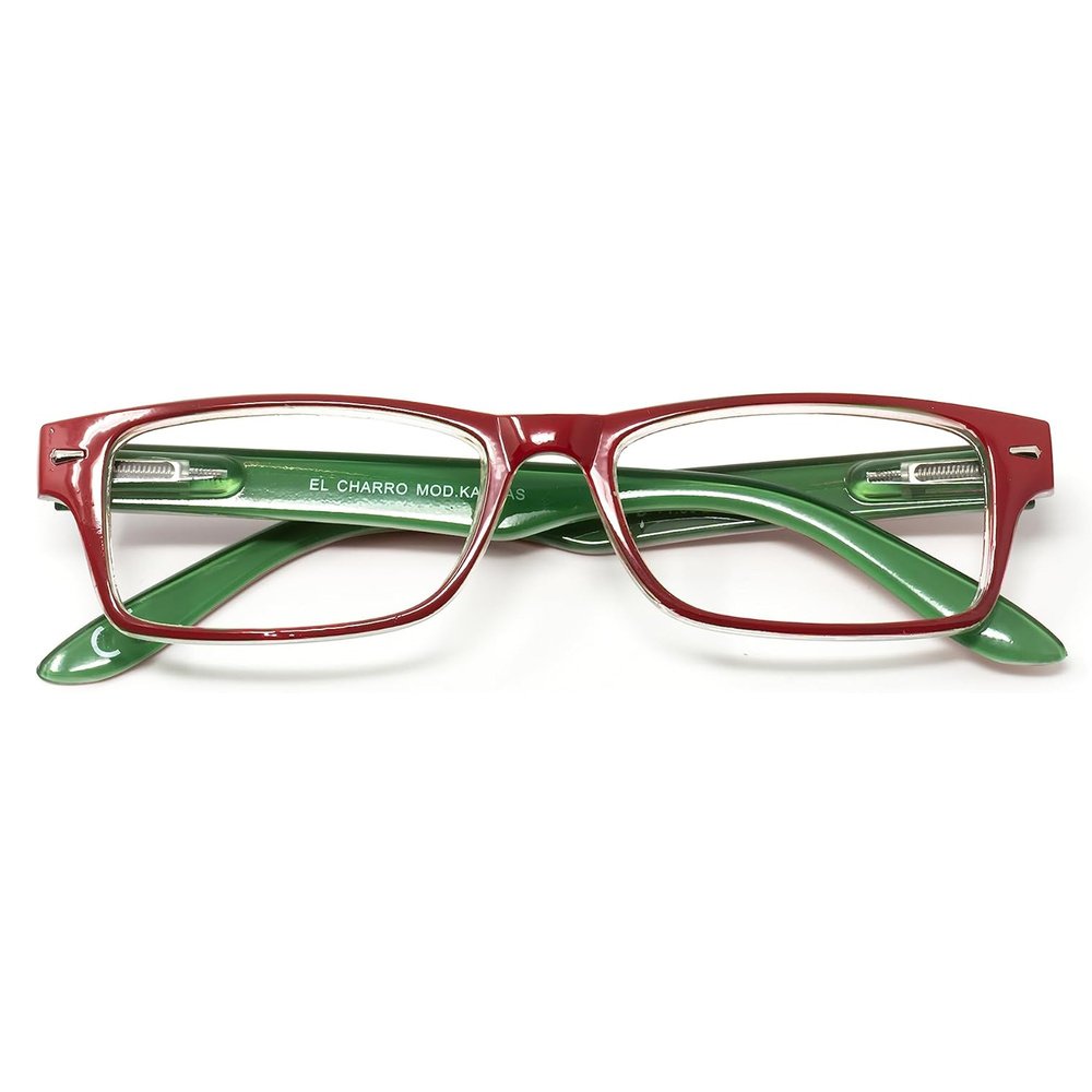 Gafas Lectura Kansas Rojo / Verde. Aumento +2,5 Gafas De Vista, Gafas De Aumento, Gafas Visión Borrosa - Imagen 4