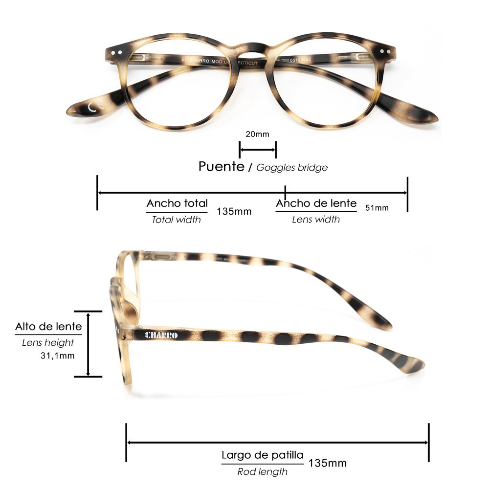 Gafas Lectura Connecticut Estampado Carey Aumento +3,0 Patillas Para Colgar Del Cuello , Gafas De Vista, Gafas De Aumento - Imagen 2