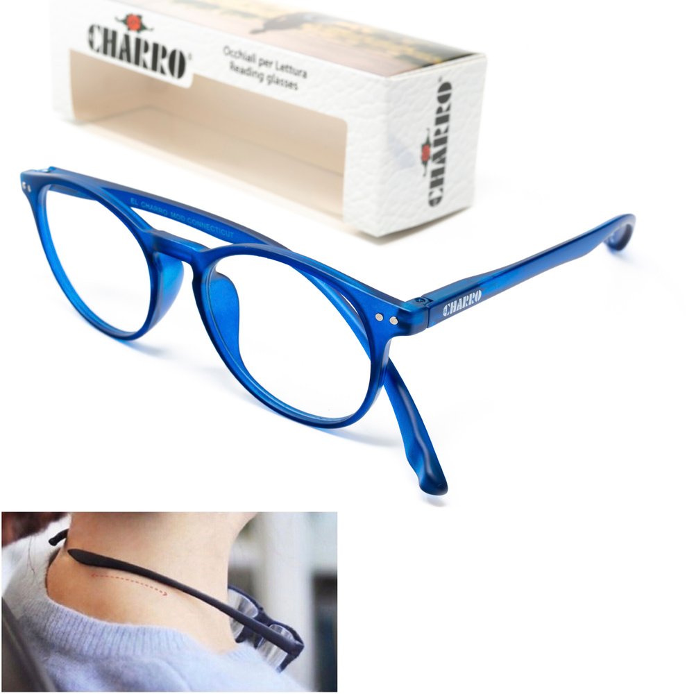 Gafas Lectura Connecticut Color Azul Aumento +2,5 Patillas Para Colgar Del Cuello , Gafas De Vista, Gafas De Aumento - Imagen 3