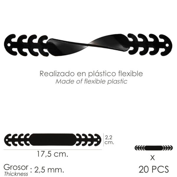 Regulador Mascarilla Salvaorejas Fabricado en Plastico Flexible Para Mascarillas (Bolsa 20 piezas) - Imagen 2