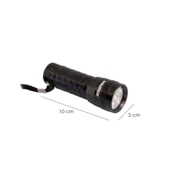 Linterna LED De Mano De Aluminio A Pilas(3 AAA) 55 Lumenes 14 Leds Mango Engomado (Expositor 12 piezas) - Imagen 2