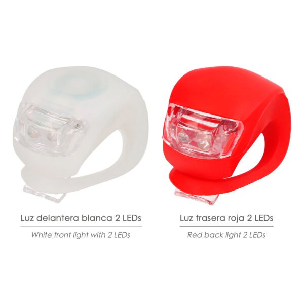 Kit Luces Led Bicicleta 2 Luces Basic. LED para bici, Luz para patin, Luz de posición, Luces bicicleta, LEDs bicicleta - Imagen 4