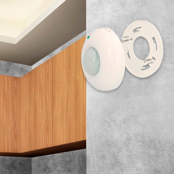Detector De Movimiento Por Infrarrojos Con Sensor Crepuscular 360°. Ajustable - Imagen 5