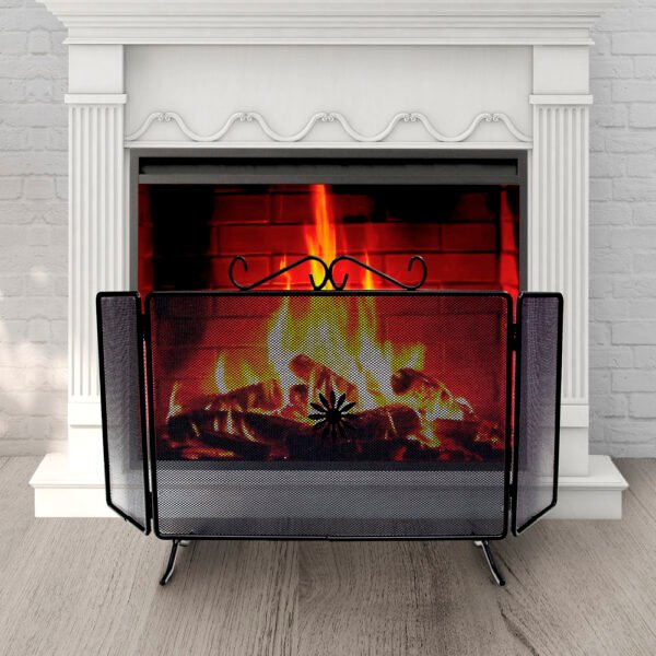 Pantalla Chimenea 98,5 x 50 (Alt) cm. Salvachispas, Protector Chimenea, Protector Rejilla Chimenea. - Imagen 3