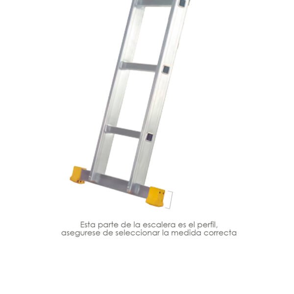 Contera Larguero Escalera 2 y 3 tramos /  Escalera Multiposicional con Perfil 58 mm. Versión 2019 - Imagen 3