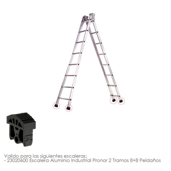 Contera Para Escalera Pronor 2 Tramos Con 8+8 Peldaños ( Perfil 55 mm.) - Imagen 2